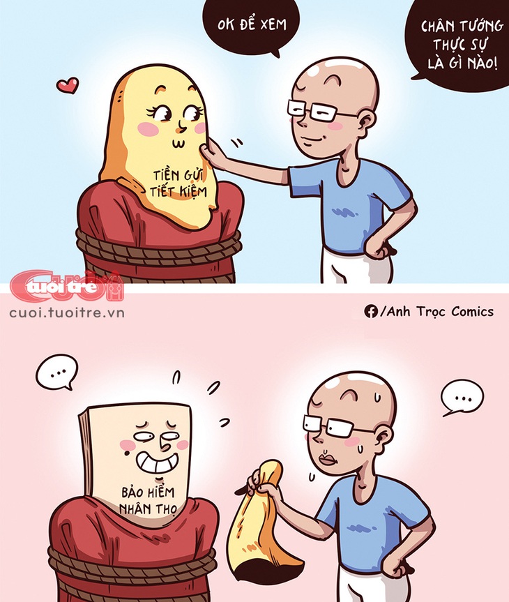 Bất ngờ với chân tướng thực sự của&nbsp;tiền gửi tiết kiệm - Tranh: Anh Trọc Comics 