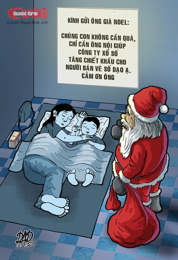 Món quà làm khó&nbsp;ông già Noel - Tranh: DAD 