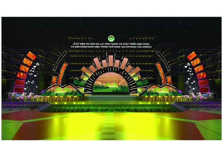 Sân khấu của buổi lễ kỷ niệm