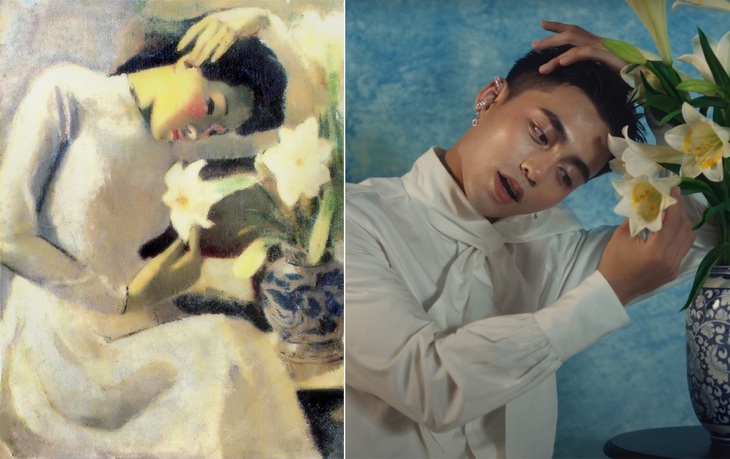 MONO gây sốt cộng đồng mạng với màn cosplay bức tranh 'Thiếu nữ bên hoa huệ'