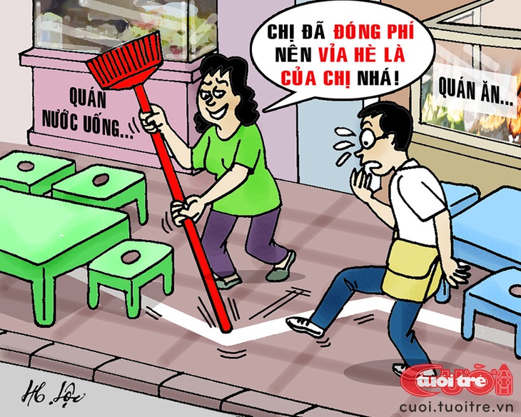 Người đi bộ có gặp khó trên vỉa hè đã thu phí? - Ảnh 1.