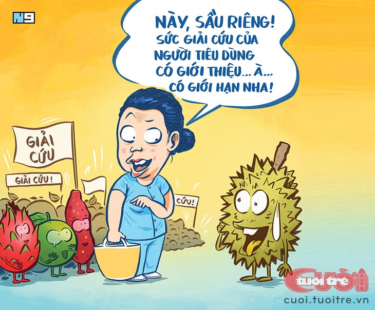 Bà nội trợ dọa bé sầu riêng - Ảnh 1.