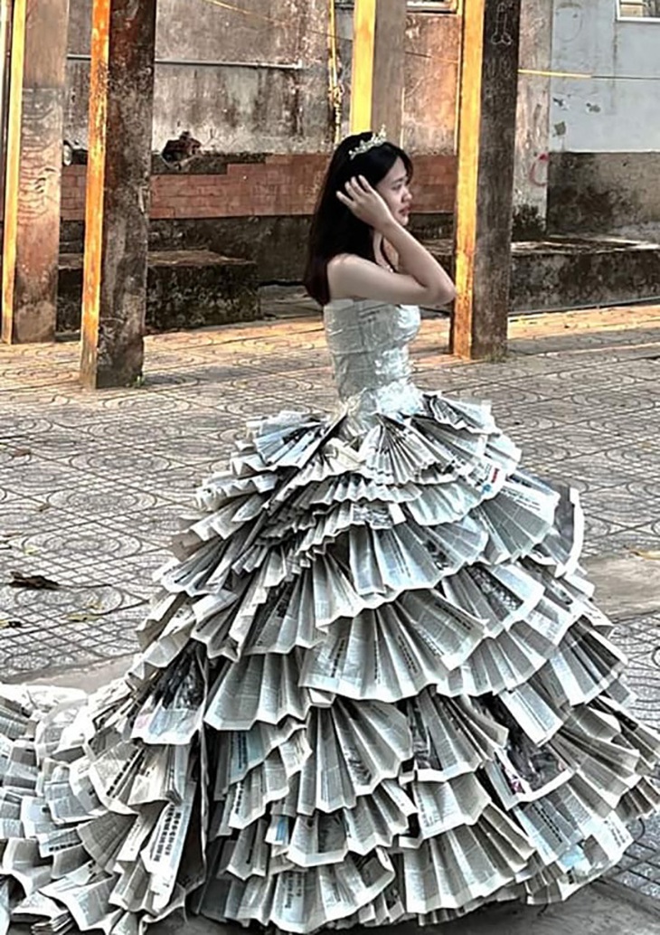 Loạt nữ thần học đường trên đường đua thời trang tái chế - Ảnh 5.