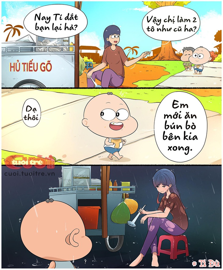 Thằng Tí phản bội chị hủ tiếu gõ - Ảnh 1.
