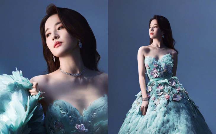 "Tiểu Long Nữ" Lưu Diệc Phi gây sốt với tạo hình công chúa khổng tước