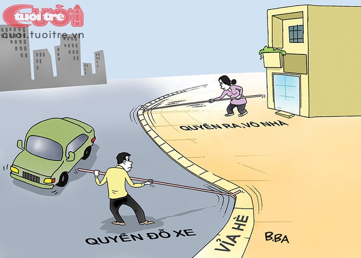 Cuộc chiến giữa nhà mặt tiền và xe ô tô - Ảnh 1.