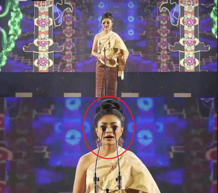 Ảnh vui 31-3: Thí sinh đang thi hoa hậu mà nhớ mẹ... ngang - Ảnh 1.