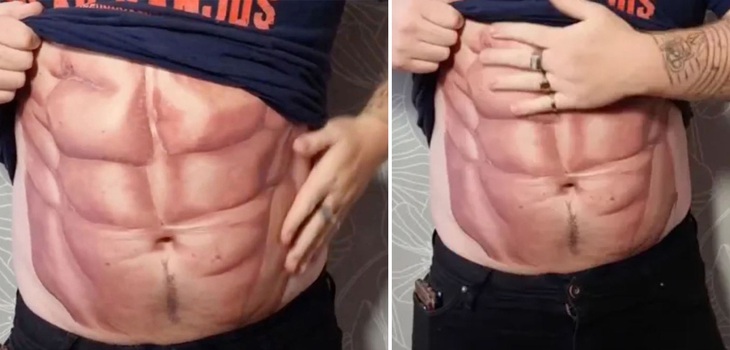 Xăm cơ bụng 6 múi thay vì lao đầu vào phòng gym khổ luyện - Ảnh 3.