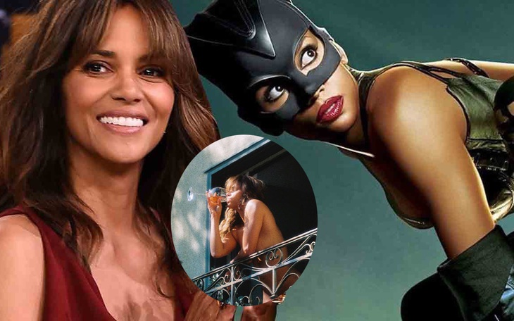 ‘Miêu nữ’ Halle Berry khỏa thân uống rượu trên ban công
