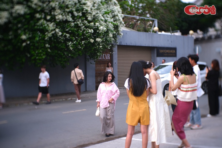 Mê mệt check-in với giàn hoa giấy trắng ở TP Thủ Đức - Ảnh 1.