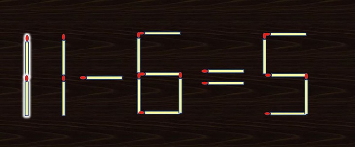 Di chuyển 2 que diêm để 9+1=5 thành phép tính đúng - Ảnh 6.