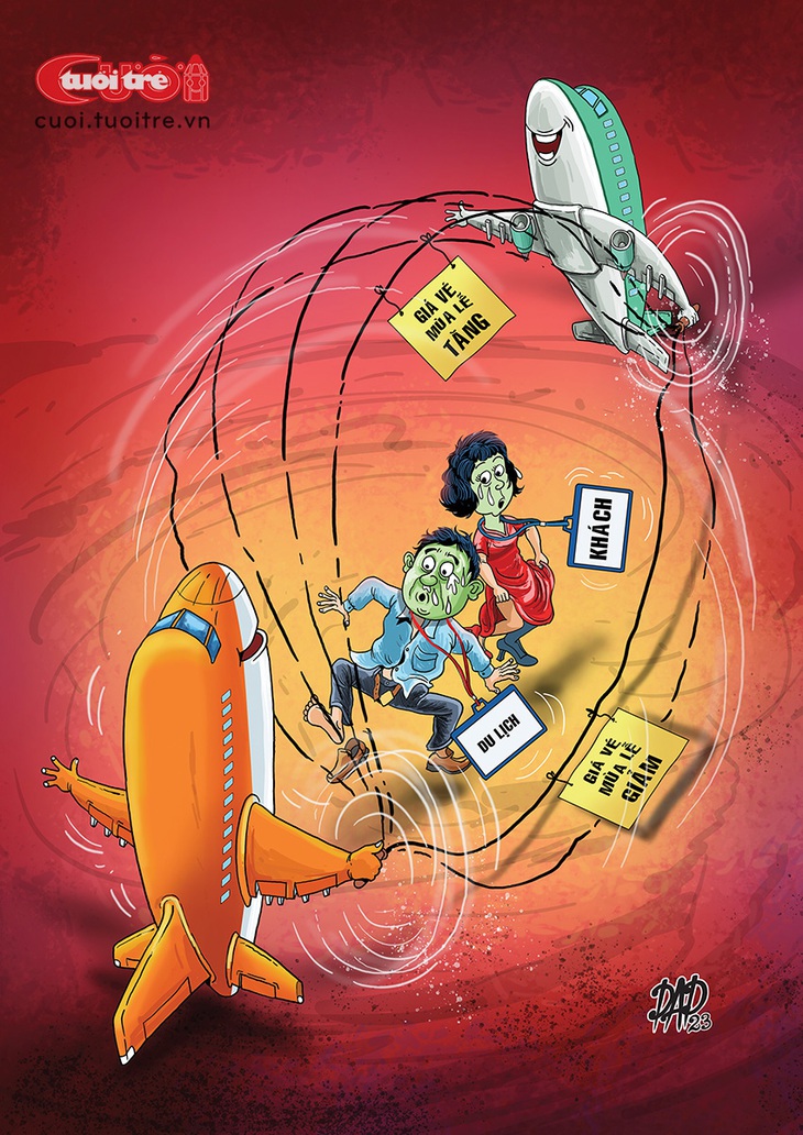 Du khách chơi nhảy dây với giá vé máy bay - Ảnh 1.