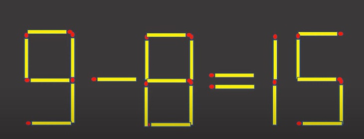 Di chuyển 2 que diêm để phép tính 7-7=1 thành đúng - Ảnh 7.