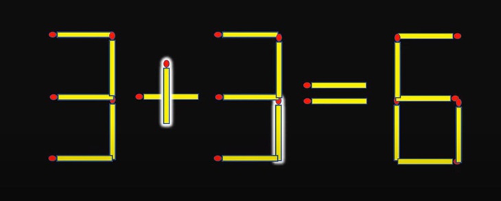 Di chuyển hai que diêm để phép tính 3-2=8 thành đúng - Ảnh 3.