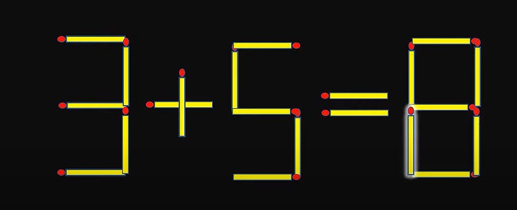 Di chuyển hai que diêm để phép tính 3-2=8 thành đúng - Ảnh 9.