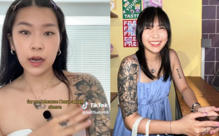 Hình xăm trên tay khiến cô gái bị 