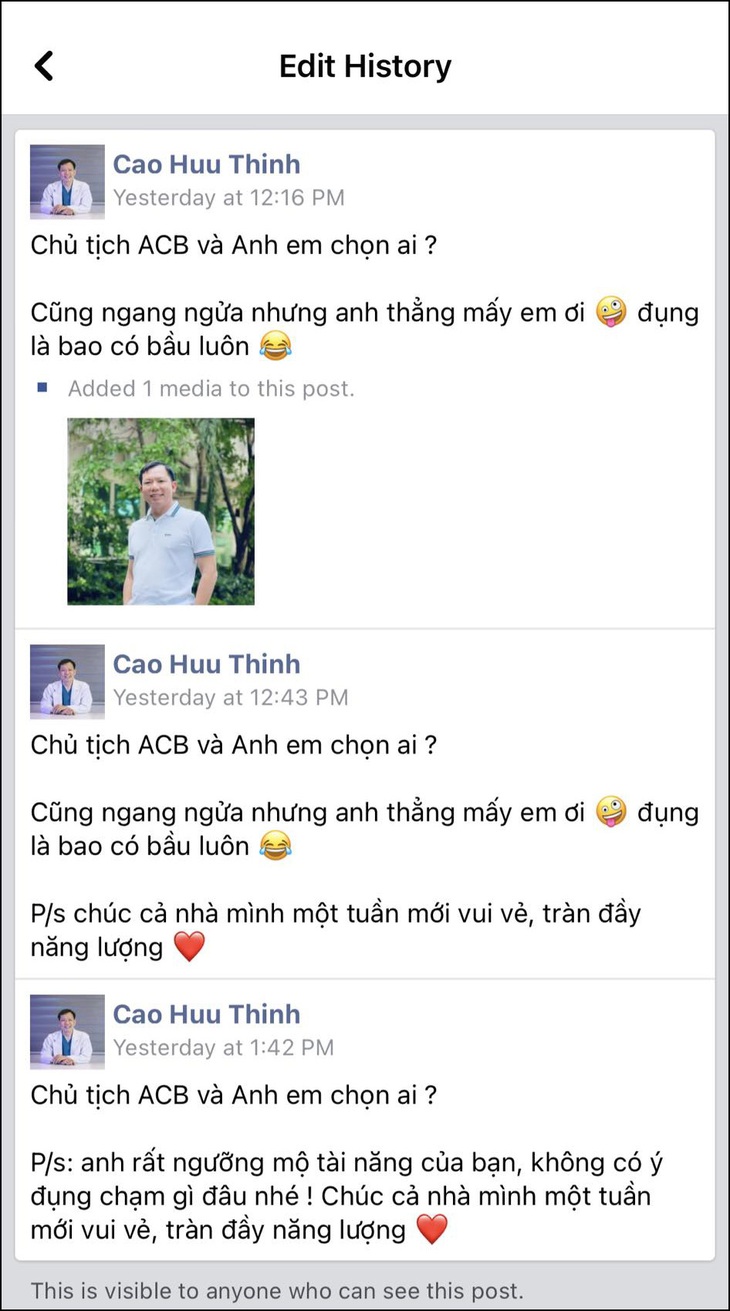 Bác sĩ Cao Hữu Thịnh đụng chạm chủ tịch Trần Hùng Huy - Ảnh 2.