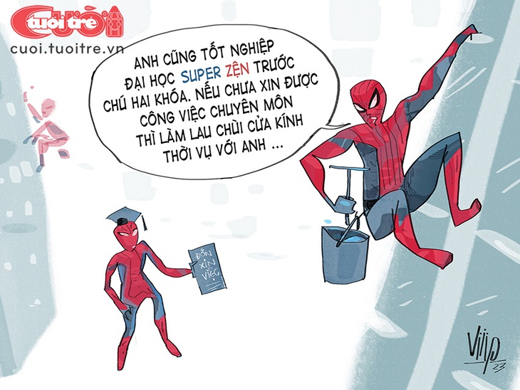 Sinh viên người nhện có việc làm 100% - Ảnh 1.