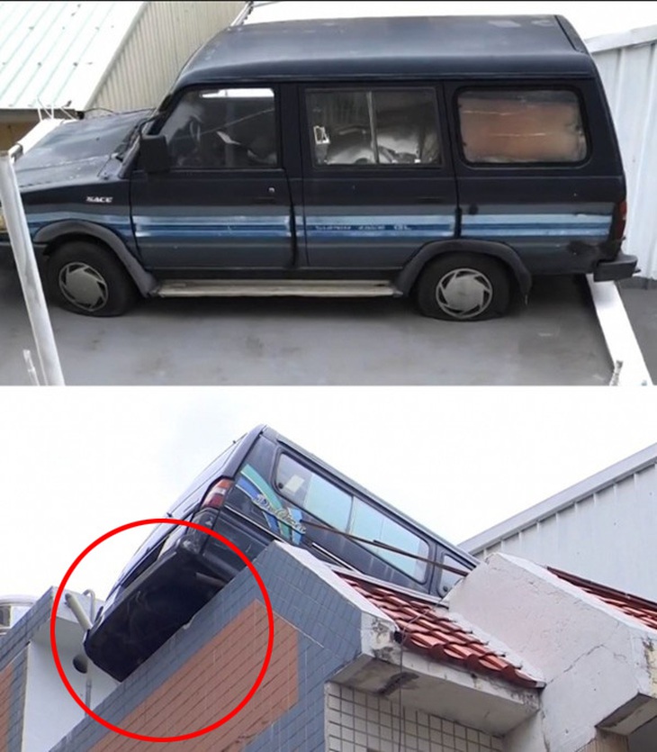 Bị phạt vì đỗ sai quy định, chủ xe đậu luôn trên nóc nhà - Ảnh 2.