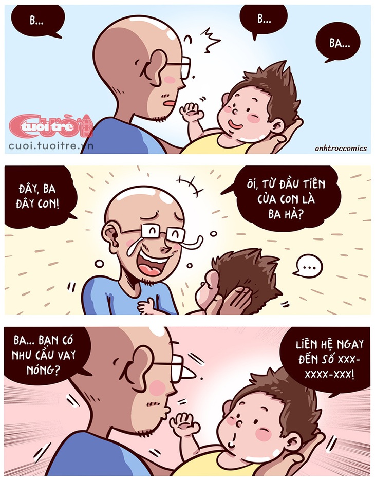 Ông bố té ngửa vì lời nói đầu đời của con trai - Ảnh 1.