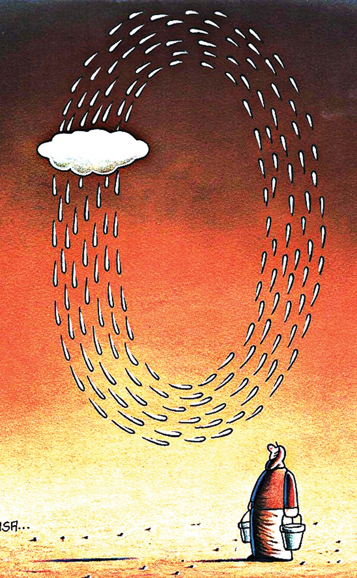 Trông ngóng mà chi, khi tất cả giọt nước rủ nhau về trời - tranh của họa sĩ Thổ Nhĩ Kỳ Musa Gumus.