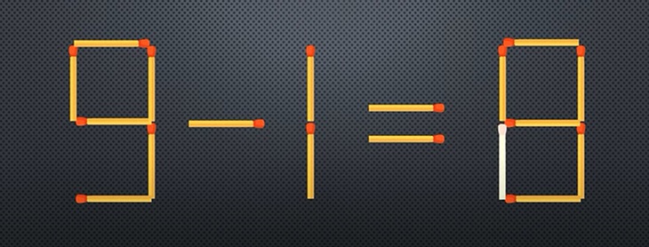 Di chuyển một que diêm để phép tính 3-8=6 thành đúng - Ảnh 1.