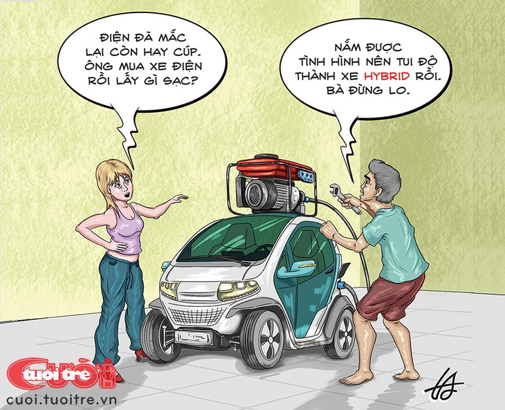 Ô tô điện nửa nạc nửa mỡ thời cúp điện - Ảnh 1.