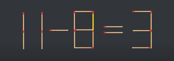 Thử tài IQ: Di chuyển một que diêm để 1-7=8 thành phép tính đúng - Ảnh 1.