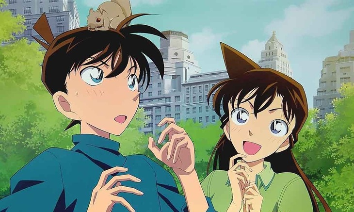 Conan khi còn là Kudo Shinichi và Ran là cặp đôi được fan phim yêu mến