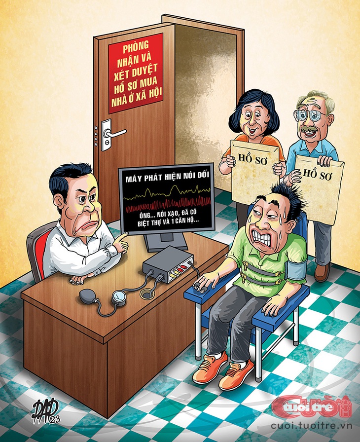 Cách phân phối&nbsp;nhà ở xã hội công bằng nhất - Tranh biếm họa của DAD 