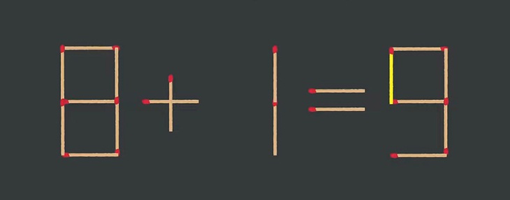 Thử tài IQ: Di chuyển một que diêm để phép tính 9-5=9-1 thành đúng - Ảnh 1.