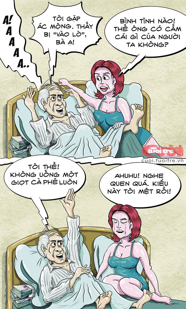 Tôi thề không uống dù chỉ một giọt&nbsp;cà phê - Tranh: Nguyễn Tuấn Anh 