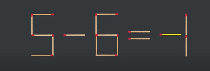 Thử tài IQ: Di chuyển một que diêm để 6-6=1 thành phép tính đúng - Ảnh 1.