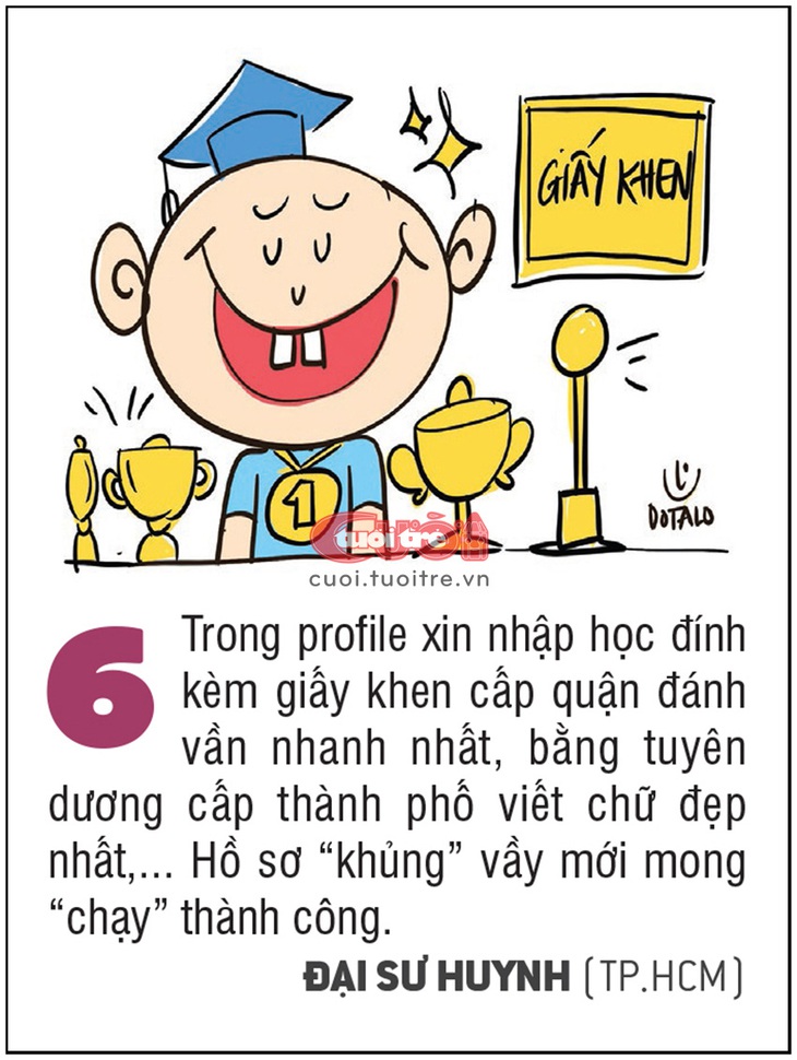 Hồ sơ “khủng” vầy mới mong “chạy” lớp 1 thành công.