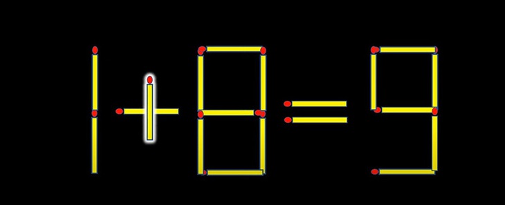 Thử tài IQ: Di chuyển một que diêm để 8+9=1 thành phép tính đúng - Ảnh 1.