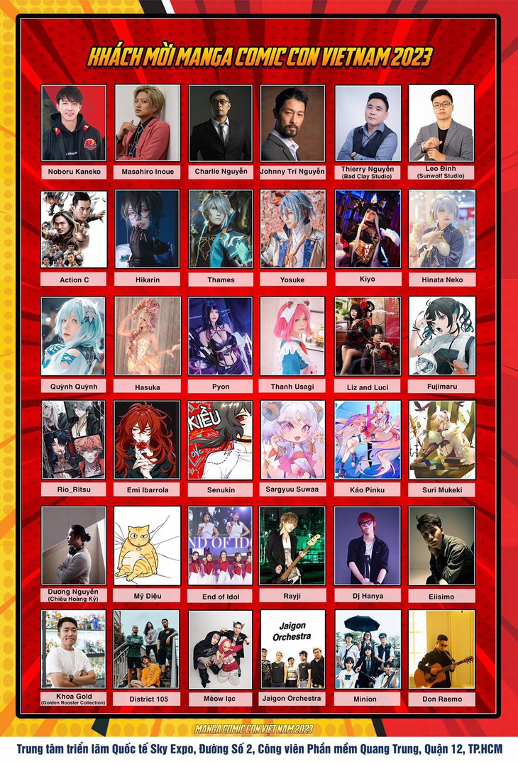 Dàn khách mời cực kỳ đồ sộ của sự kiện Manga Comic Con Việt Nam 2023