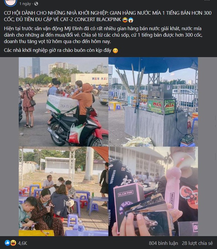 Mấy chị bán nước mía, xiên que vui nhất mùa này.