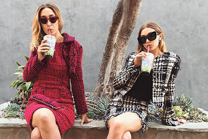 Gigi Hadid là "con nghiện trà sữa" chính hiệu.