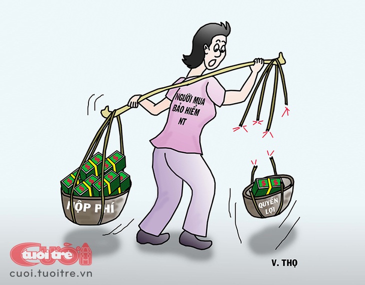 Quyền lợi của người mua bảo hiểm - Tranh: Trần Văn Thọ 