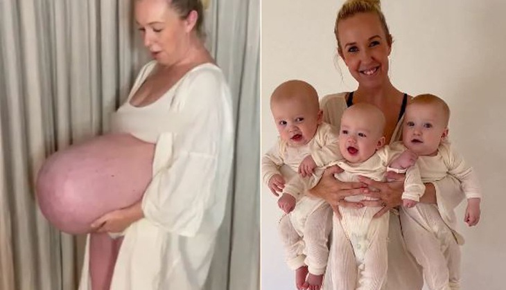 Michella và "thành quả" sau 35 tuần mang chiếc bụng bầu "ố dề".