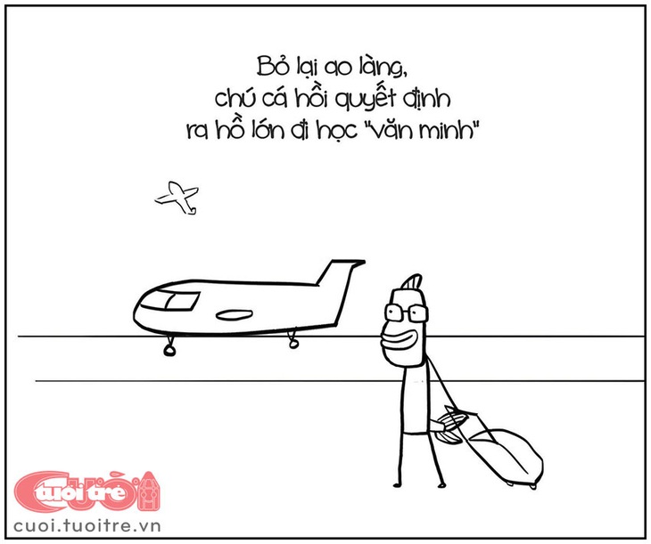 Chú quyết định ra hồ lớn học "văn minh". 