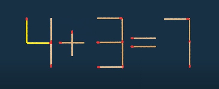 Thử tài IQ: Di chuyển một que diêm để 5+8=7+4 thành phép tính đúng - Ảnh 1.