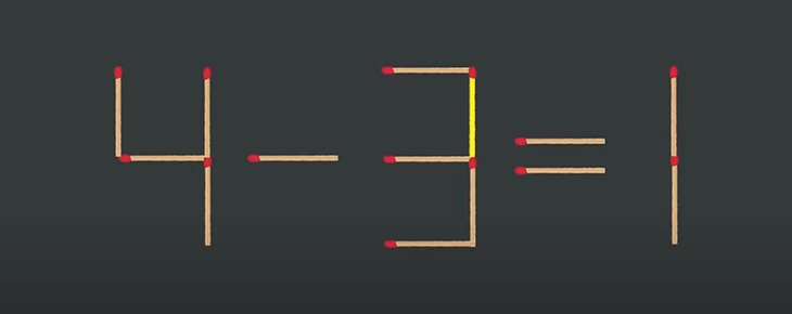 Thử tài IQ: Di chuyển một que diêm để 6=2-2+2 thành phép tính đúng - Ảnh 1.
