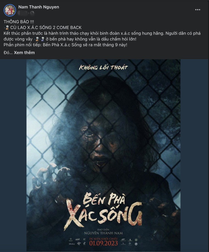 Đạo diễn Nguyễn Thành Nam công bố phần 2 của series phim về xác sống