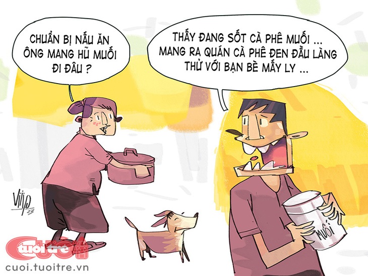 Trước sau gì thì&nbsp;cà phê muối cũng sẽ về làng - Tranh: Viiip