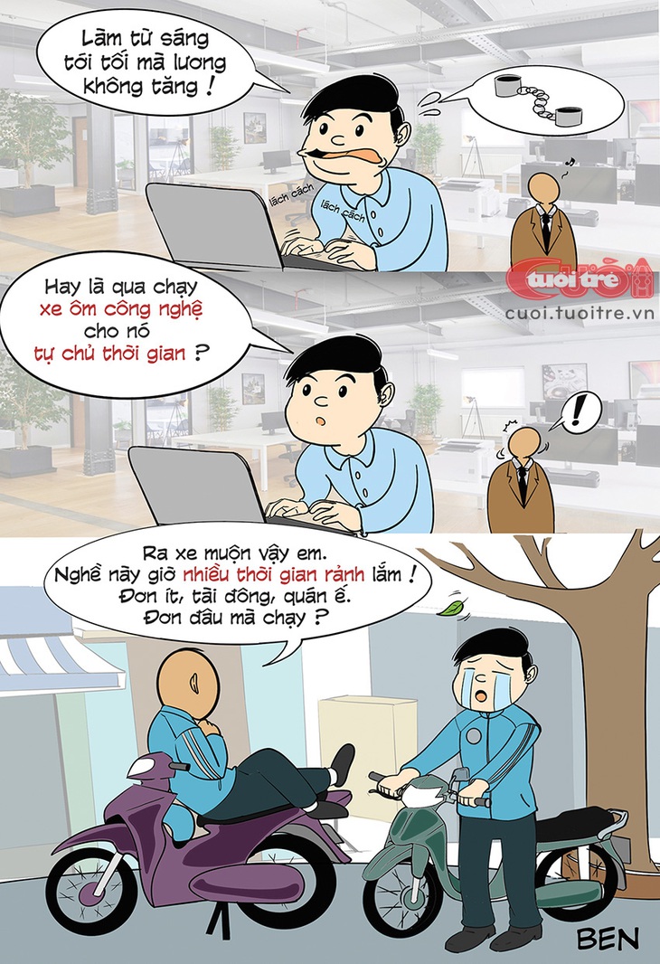 Dân công sở "trải nghiệm" chạy xe ôm công nghệ