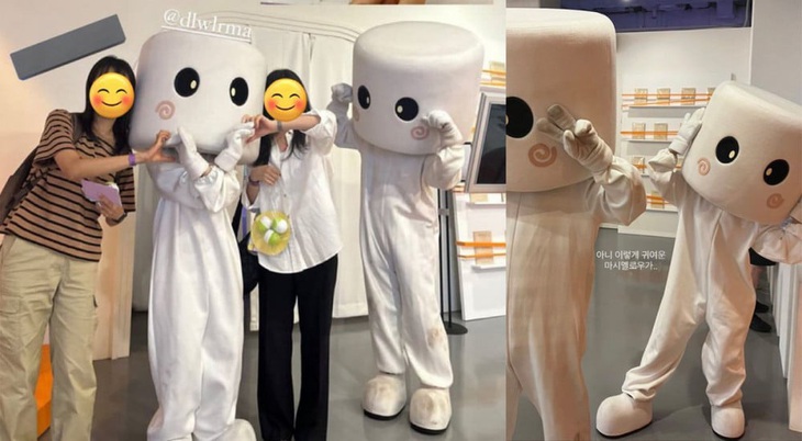 IU chiều fan hết cỡ, đội mascot kẹo dẻo đi giao lưu - Ảnh 2.