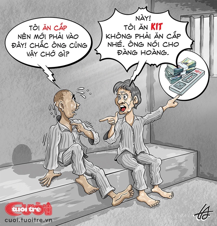 Tui ăn&nbsp;đẳng cấp chứ không phải ăn cắp nha - Tranh biếm họa của Nguyễn Tuấn Anh 