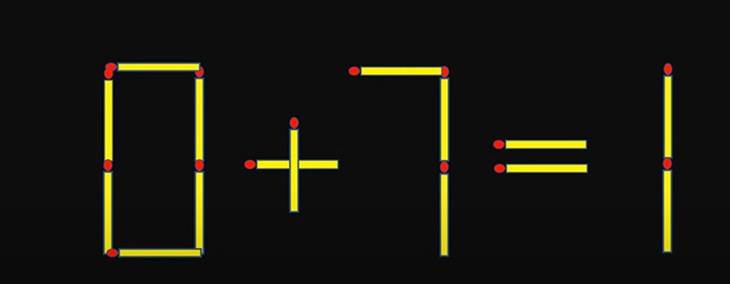 Thử tài IQ: Di chuyển một que diêm để 7+1=0 thành phép tính đúng - Ảnh 4.