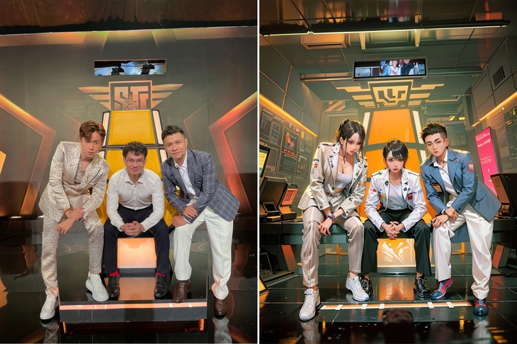 Tấm hình này thì "xin phép" cáo lỗi với Ngô Kiến Huy khi nam MC bất ngờ biến thành mỹ nhân cực bốc lửa.